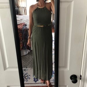 Olive Green and Gold Maxi